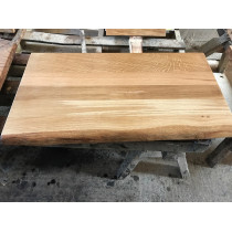 Leimholzplatte, Waschtischplatte, Tischplatte, Eiche, Baumkante 60x50x4,5 cm 